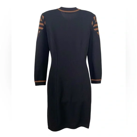 VTG Louis Feraud 100% Wool Midi Long Sleeve Sweater Dress - Picture 2 of 6